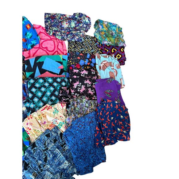 Lularoe tall & curvy bundle of leggings variety of prints colorful soft cozy 26 - Picture 5 of 6